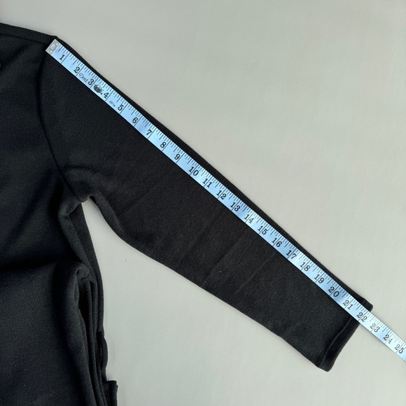 TIME AND TRU Belted Coatigan S Black Open Front Longline Duster Pockets Casual - Picture 7 of 12